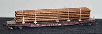 CNW 46195 Flat Car with Telco Pole Load by Dave Casey - Rolling Stock Category
