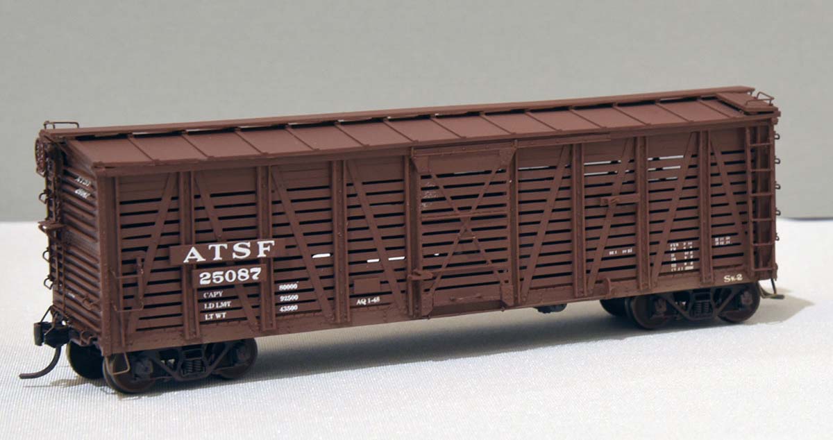 ATSF Stockcar 25087 by Tom Cain, MWR - 1st Place - Kit Built Freight Car Category