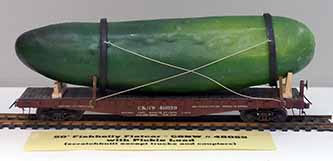 Flat Car with Pickle Load by Dave Casey -- Display Only