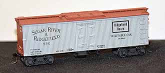 Sugar River and Ridgefield Reefer by Ken Mosny - 1st Place - Rolling Stock Category