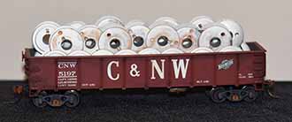 CNW 5197 Gondola with Spool Load by Dave Casey - Rolling Stock Category