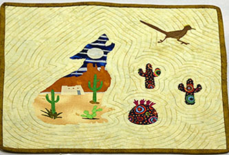 Wow-ow-lin' Art Quilt by Maire Ware, NCR - 3rd Place Needlework Category