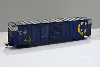 B and O Chessie System B-104 Boxcar by Fred Soward, MCR - 3rd Place - Scratch Built Freight Car Category