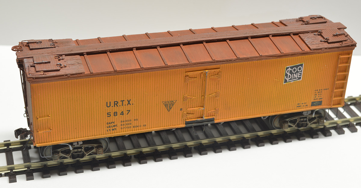 HO Scale <em>UTRX 5847 was kitbashed to match the prototype</em> by Steve Miazga - Note this is the last car built by Steve to qualify for is MMR AP recognition