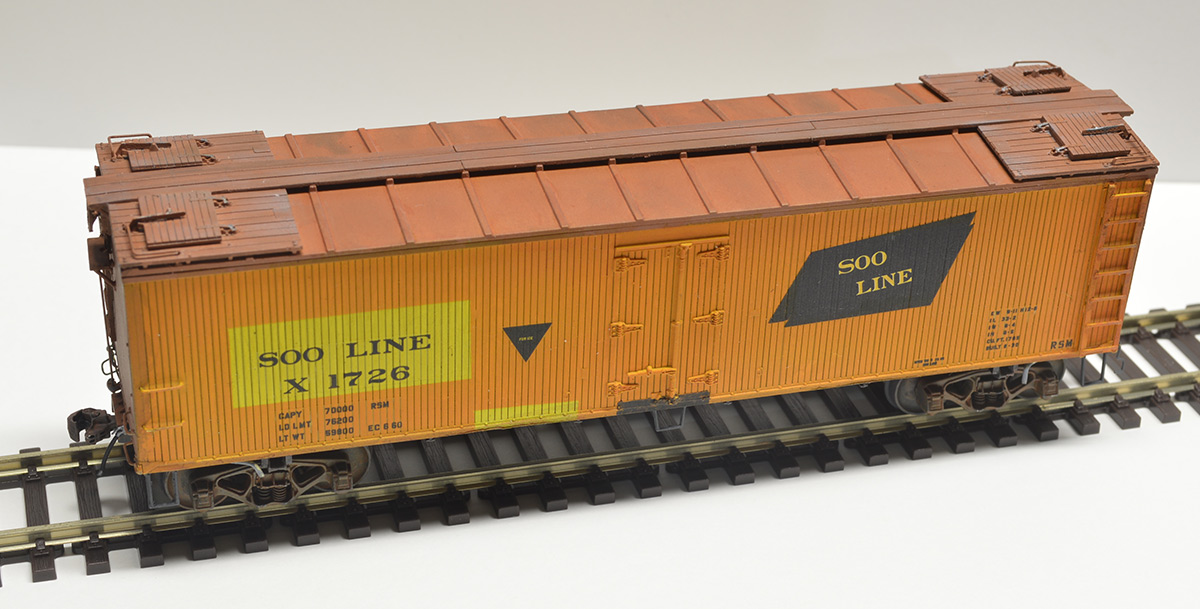 HO Scale <em>SOO X1726 reefer was kitbashed to match the prototype</em> by Steve Miazga
