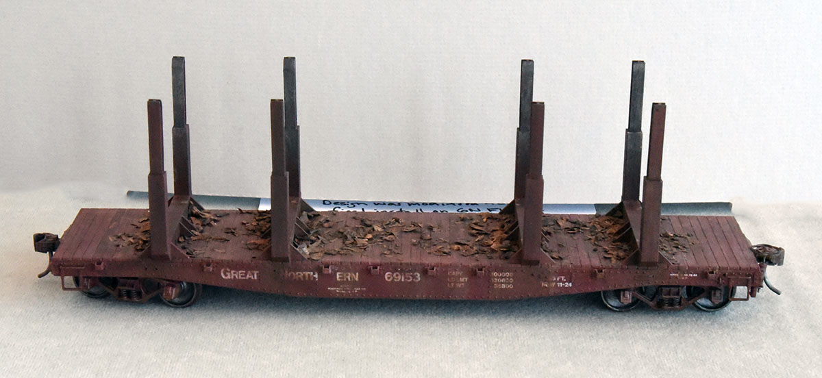 GN 69153 Log Bunk Flat Car by Rusty Dramm